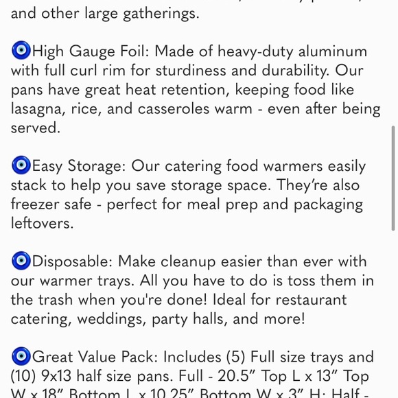 Chafing Dish Buffet Set Disposable - 21 x 13 (5 Pack) 9 x 13 (10 Pack) Aluminum - Picture 7 of 7